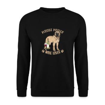 Mastiff Dog Old English Mastiff - Unisex Sweatshirt - black - Front - Alina (178cm) & Michal (187cm)