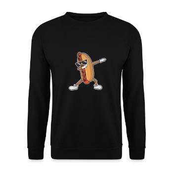 Dabbing Hot Dog Funny Sausage Lover Food Cool - Sweat-shirt Unisexe - noir - Devant - Alina (178cm) & Michal (187cm)