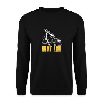 Construction machinery operator Excavator driver Excavator driver Construction workers - Unisex Sweatshirt - black - Front - Alina (178cm) & Michal (187cm)