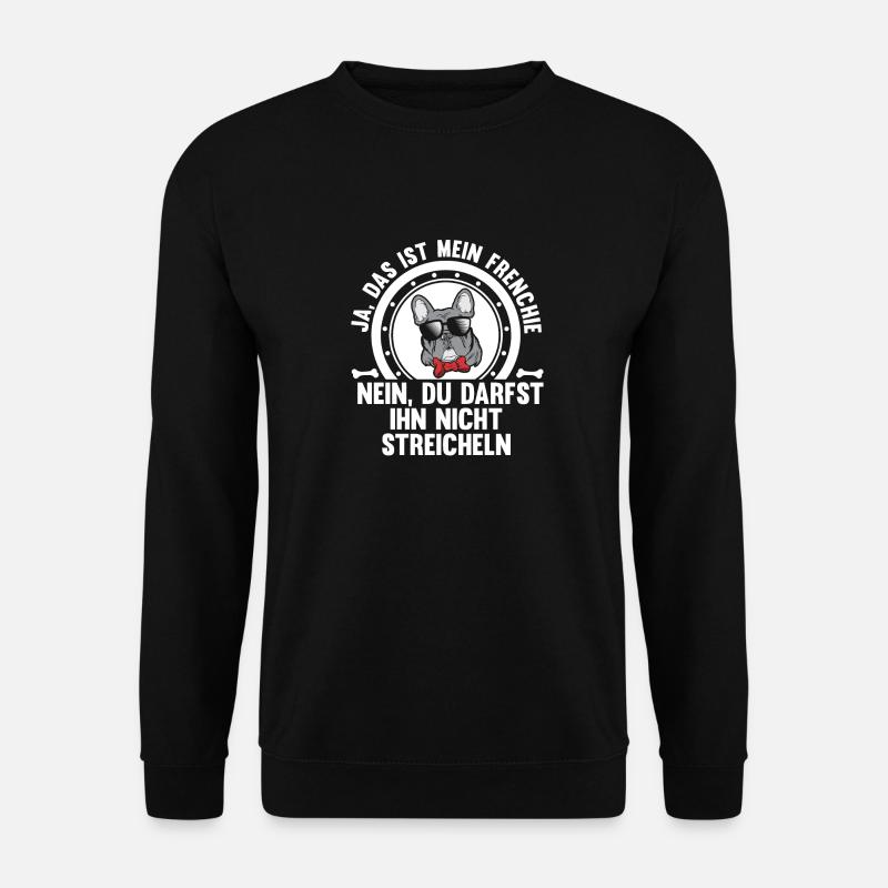Hund Frenchie - Unisex Pullover - Schwarz
