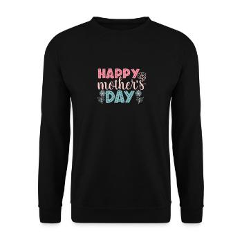 Famiy Love Mama - Bonne fête des mères - Sweat-shirt Unisexe - noir - Devant - Alina (178cm) & Michal (187cm)