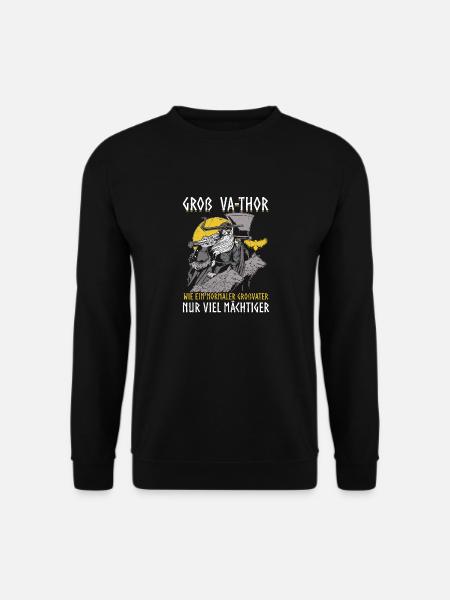 Groß Vathor - Vatertag Vatertagsgeschenk Wikinger - Unisex Pullover - Schwarz