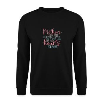 Mother Loves Family Forever - Sweet Mothers Day - Unisex Sweatshirt - black - Front - Alina (178cm) & Michal (187cm)