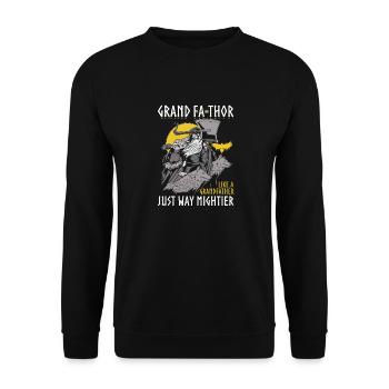 Great Vathor - Fête des pères Fête des pères Cadeau Vikings - Sweat-shirt Unisexe - noir - Devant - Alina (178cm) & Michal (187cm)