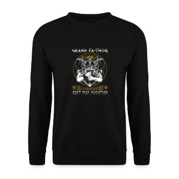 Great Vathor - Father's Day Father's Day Gift Vikings - Unisex Sweatshirt - black - Front - Alina (178cm) & Michal (187cm)