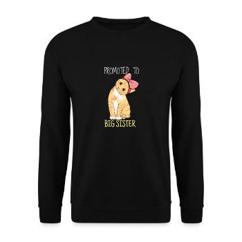 Promoted To Big Sister Cat Birthday For New Sister - Unisex Sweatshirt - black - Front - Alina (178cm) & Michal (187cm)