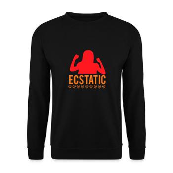 EKSTATISCHES Mädchen - Unisex Pullover - Schwarz - Vorne - Alina (178cm) & Michal (187cm)