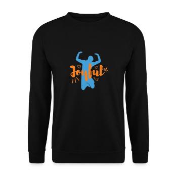 JOYEUX - Sweat-shirt Unisexe - noir - Devant - Alina (178cm) & Michal (187cm)