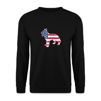 Berger allemand 4 juillet amoureux des chiens - Sweat-shirt Unisexe - noir - Devant - Alina (178cm) & Michal (187cm)
