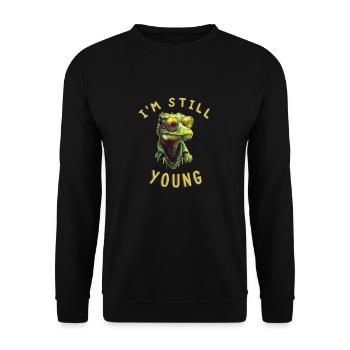 funny animal shirt - Sweat-shirt Unisexe - noir - Devant - Alina (178cm) & Michal (187cm)