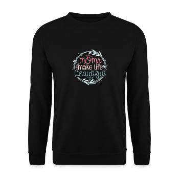 Ma mère rend la vie belle - Sweet Mother - Sweat-shirt Unisexe - noir - Devant - Alina (178cm) & Michal (187cm)