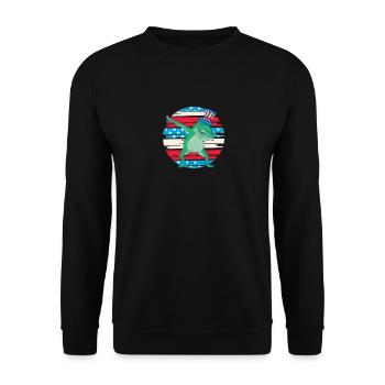 Dab Frog 4 juillet patriotique USA Amérique - Sweat-shirt Unisexe - noir - Devant - Alina (178cm) & Michal (187cm)