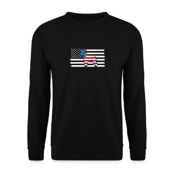 Schnauzer 4 juillet Dog Lovers Patriotic USA - Sweat-shirt Unisexe - noir - Devant - Alina (178cm) & Michal (187cm)