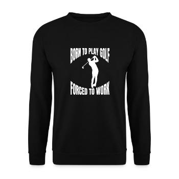Golfspieler Golfsport Golf Golfverein Golfplatz - Unisex Pullover - Schwarz - Vorne - Alina (178cm) & Michal (187cm)
