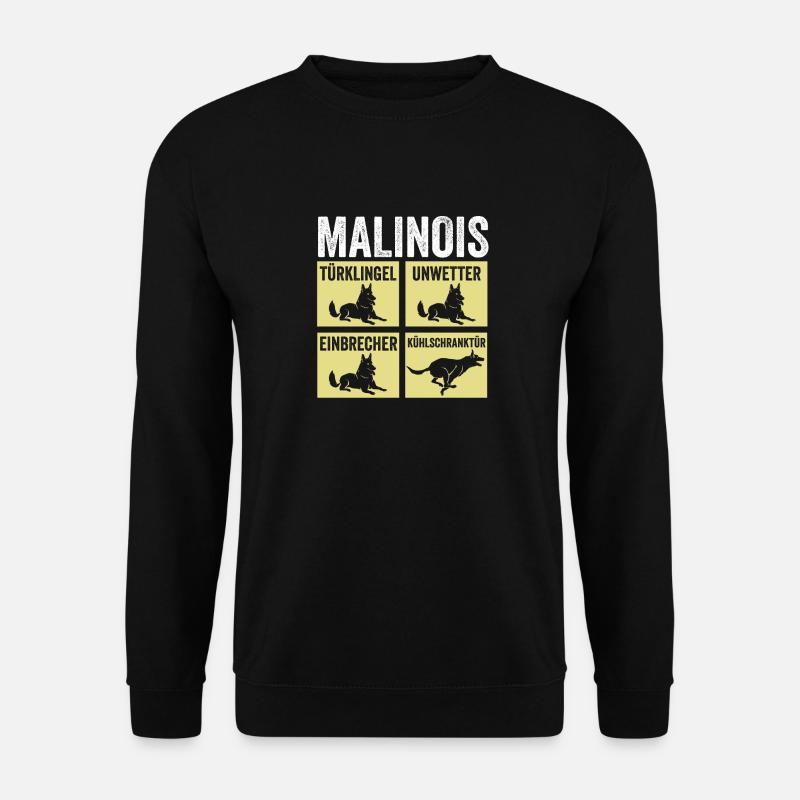 Hund Malinois - Unisex Pullover - Schwarz