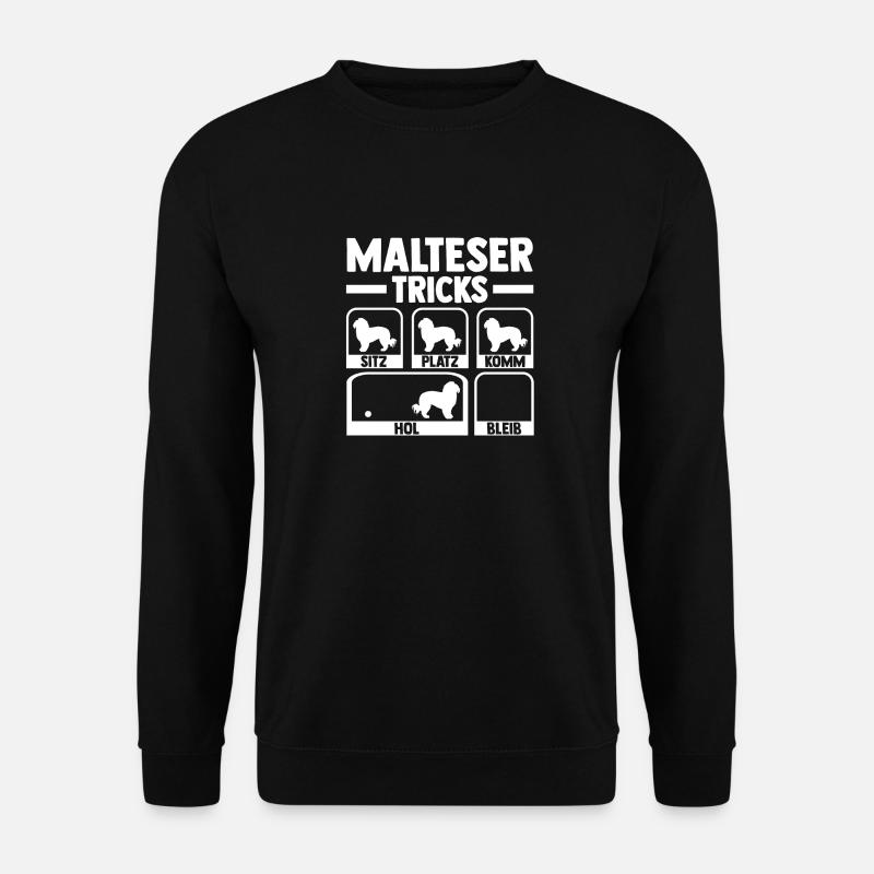 Hund Malteser - Unisex Pullover - Schwarz