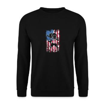 Dabbing Soccer Girl USA Girls 4 juillet Amérique - Sweat-shirt Unisexe - noir - Devant - Alina (178cm) & Michal (187cm)
