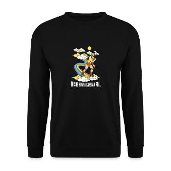 Gay Lesbienne LGBT Roller Skates Gaysian I Gift - Sweat-shirt Unisexe - noir - Devant - Alina (178cm) & Michal (187cm)