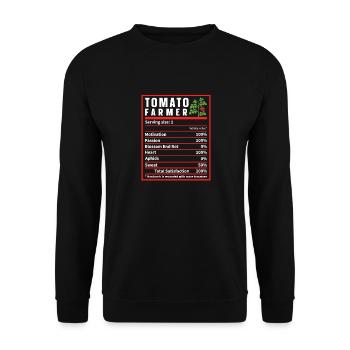 Tomato Farmer Nutrition Facts, Drôle de tomate - Sweat-shirt Unisexe - noir - Devant - Alina (178cm) & Michal (187cm)