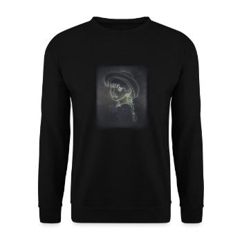 Frau Kunst - Unisex Pullover - Schwarz - Vorne - Alina (178cm) & Michal (187cm)