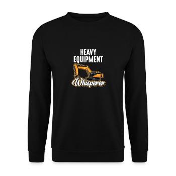 Construction machinery operator Excavator driver Excavator driver Construction workers - Unisex Sweatshirt - black - Front - Alina (178cm) & Michal (187cm)