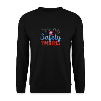 Funny July 4th Patriotic Fireworks Sure - Unisex Sweatshirt - black - Front - Alina (178cm) & Michal (187cm)