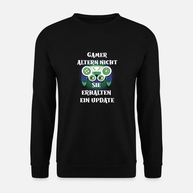 Lustiges Zocken Gamer Update Jungs Gaming Nerd - Unisex Pullover - Schwarz
