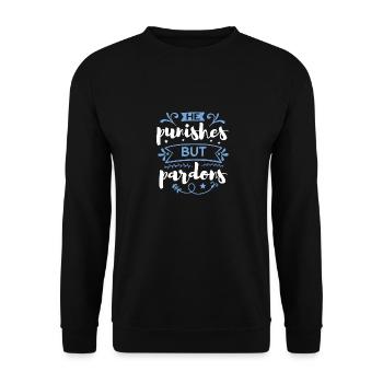 IL PURIFIE MAIS PARDONNE - Sweat-shirt Unisexe - noir - Devant - Alina (178cm) & Michal (187cm)