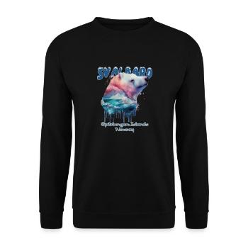 Svalbard Norvège Spitzberg Ours polaire - Sweat-shirt Unisexe - noir - Devant - Alina (178cm) & Michal (187cm)