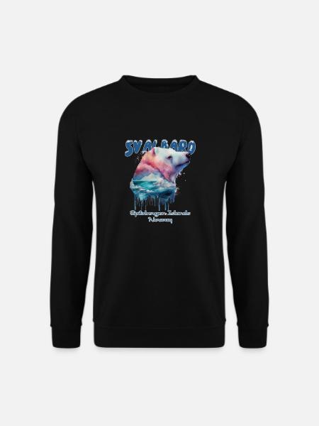 Svalbard Norway Spitsbergen Polar Polar Bear - Unisex Sweatshirt - black