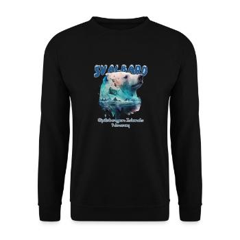 Svalbard Norvège Spitzberg Ours polaire - Sweat-shirt Unisexe - noir - Devant - Alina (178cm) & Michal (187cm)