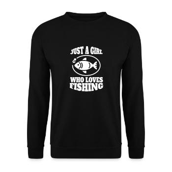 Fishing Fishing Fishing Fishing Fishing hooks - Unisex Sweatshirt - black - Front - Alina (178cm) & Michal (187cm)