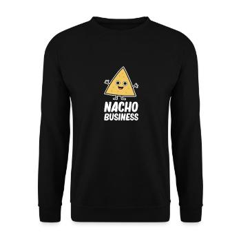 Nacho Mexico Mexican Food Funny Nachos - Unisex Sweatshirt - black - Front - Alina (178cm) & Michal (187cm)