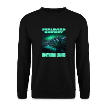 Svalbard Norway Spitsbergen Polar Polar Bear - Unisex Sweatshirt - black - Front - Alina (178cm) & Michal (187cm)
