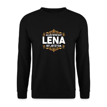 Lena - Unisex Pullover - Schwarz - Vorne - Alina (178cm) & Michal (187cm)