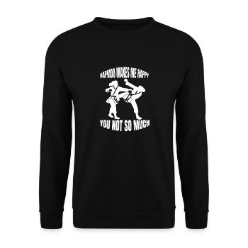 Hapkido Martial Arts Judo Aikido Martial Arts Karate - Unisex Sweatshirt - black - Front - Alina (178cm) & Michal (187cm)