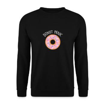 Donut Sprinkles Doughnut Fried Dough Sweet Dessert - Unisex Sweatshirt - black - Front - Alina (178cm) & Michal (187cm)