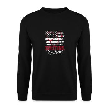 Correctional Nurse American - Unisex Sweatshirt - black - Front - Alina (178cm) & Michal (187cm)