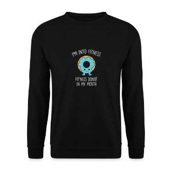 Donuts Food Lover Donut Saying Funny Donuts - Sweat-shirt Unisexe - noir - Devant - Alina (178cm) & Michal (187cm)