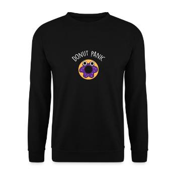 Beignets Food Lover Donut Dire Funny Donuts - Sweat-shirt Unisexe - noir - Devant - Alina (178cm) & Michal (187cm)
