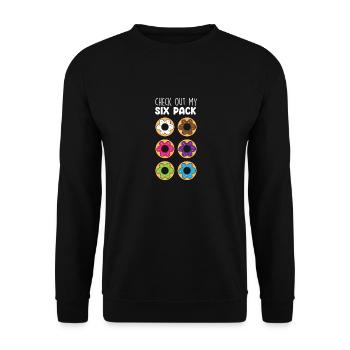 Donuts Food Lover Donut Saying Funny Donuts - Sweat-shirt Unisexe - noir - Devant - Alina (178cm) & Michal (187cm)