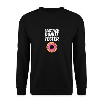Donuts Food Lover Donut Saying Funny Donuts - Sweat-shirt Unisexe - noir - Devant - Alina (178cm) & Michal (187cm)
