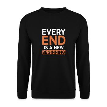 Every End Is A Beginning - Unisex Pullover - Schwarz - Vorne - Alina (178cm) & Michal (187cm)