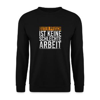 Guter Pfusch Ist Keine Schlechte Arbeit - Unisex Pullover - Schwarz - Vorne - Alina (178cm) & Michal (187cm)