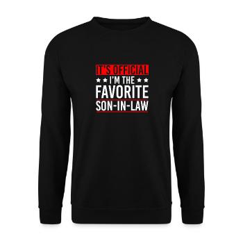 Son officiel im Le gendre préféré - Sweat-shirt Unisexe - noir - Devant - Alina (178cm) & Michal (187cm)