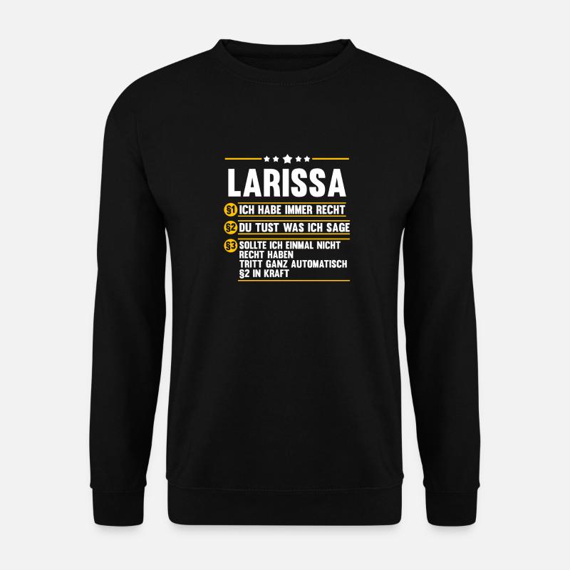 Larissa - Unisex Pullover - Schwarz