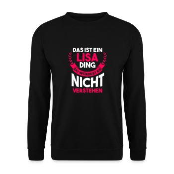 Lisa - Unisex Pullover - Schwarz - Vorne - Alina (178cm) & Michal (187cm)