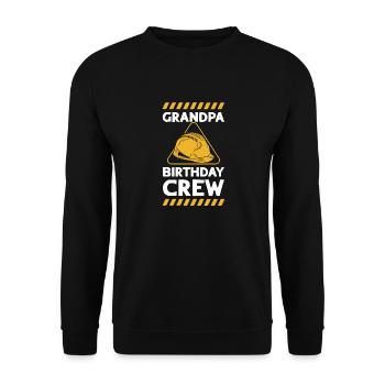 Grand-père de l’équipe d’anniversaire - construction d’anniversaire - Sweat-shirt Unisexe - noir - Devant - Alina (178cm) & Michal (187cm)