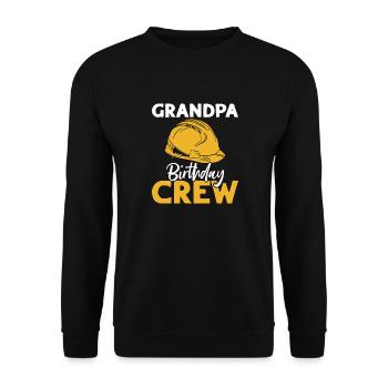 Grand-père de l’équipe d’anniversaire - construction d’anniversaire - Sweat-shirt Unisexe - noir - Devant - Alina (178cm) & Michal (187cm)