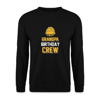 Grand-père de l’équipe d’anniversaire - construction d’anniversaire - Sweat-shirt Unisexe - noir - Devant - Alina (178cm) & Michal (187cm)